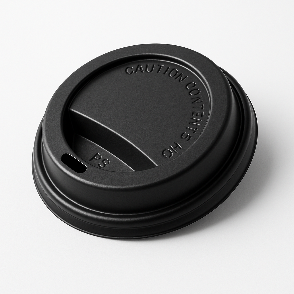 Black PS sipper coffee cup lid