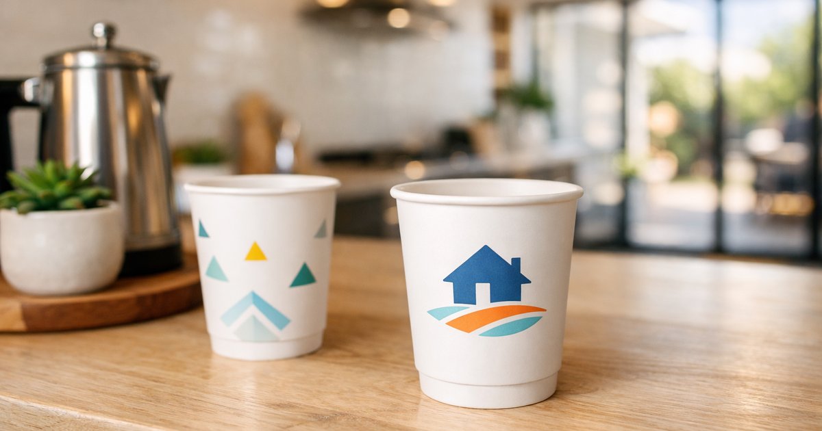 Branded Cups for Real Estate Open Homes