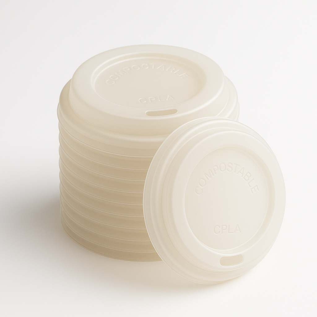 CPLA compostable coffee cup lids