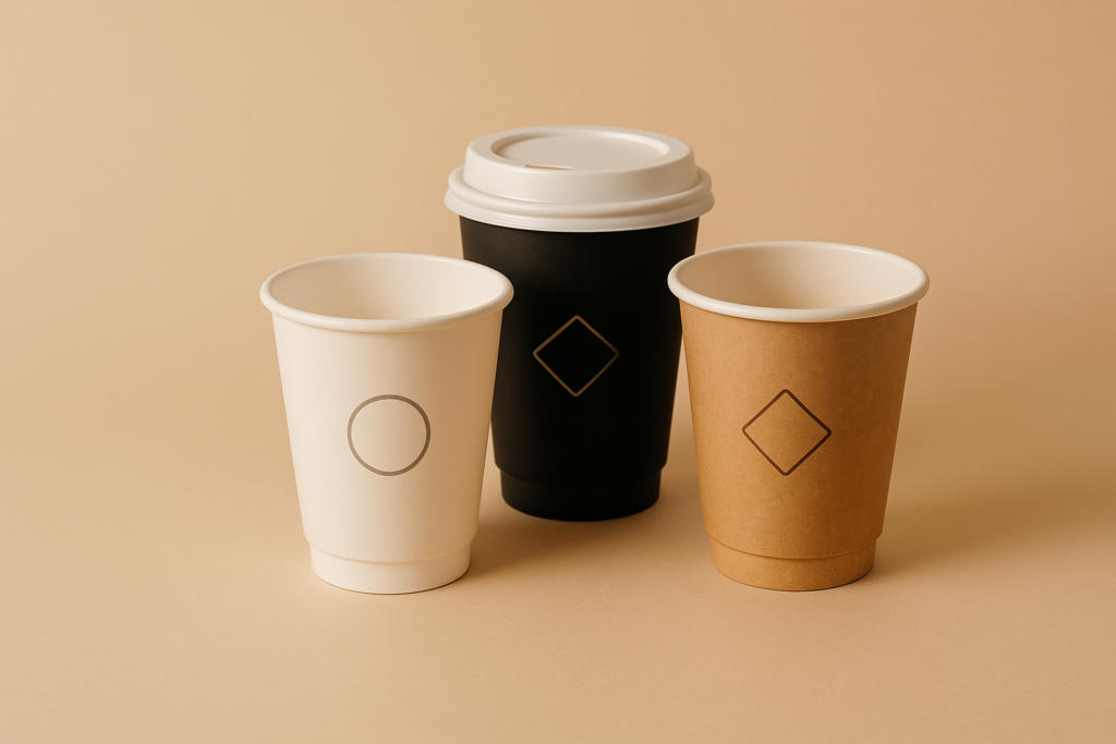 sample pack - white, black and kraft coffee cups